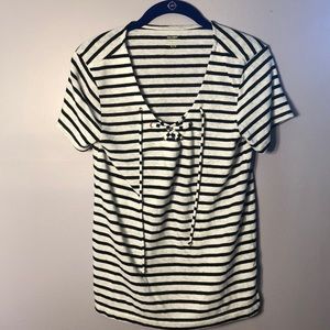 Striped black and white shirt